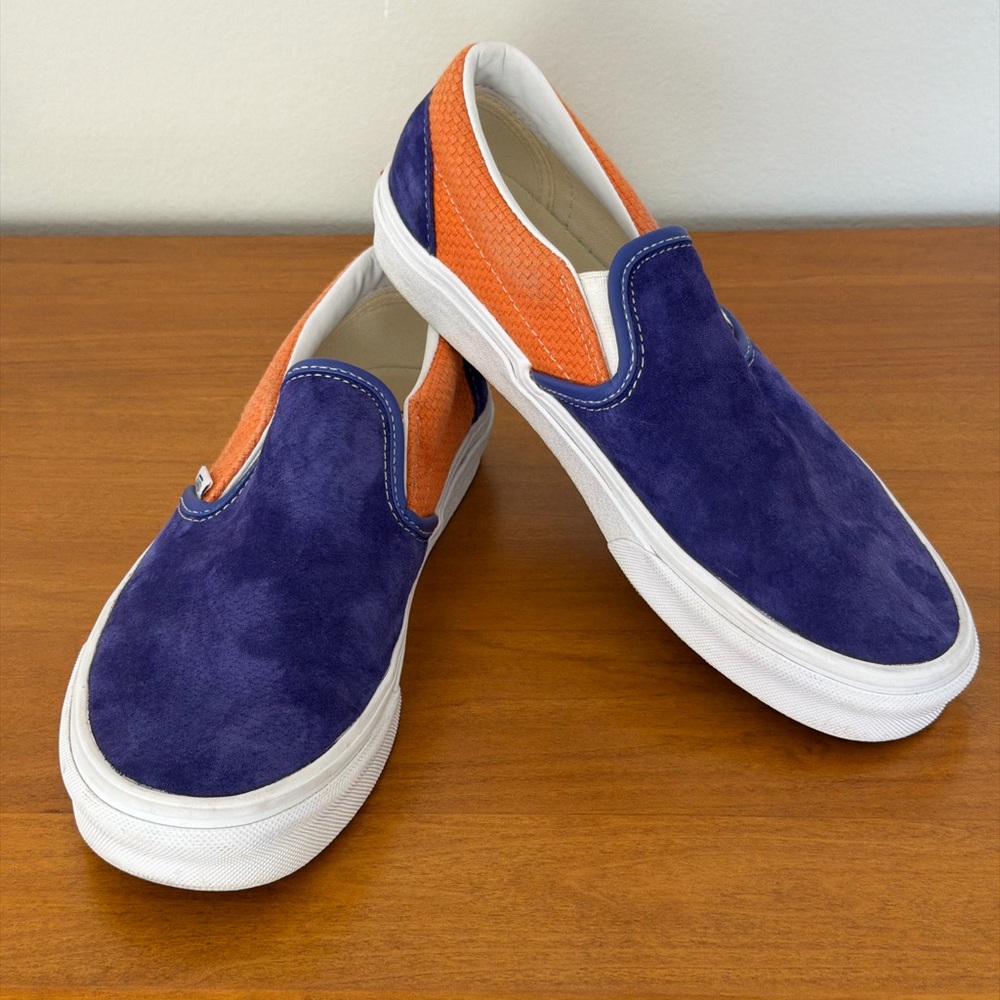 Vans Classic Slip On Suede Royal Blue / Apricot Buff Sneakers